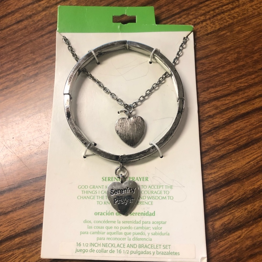 Serenity Prayer Necklace and Bracelet Set